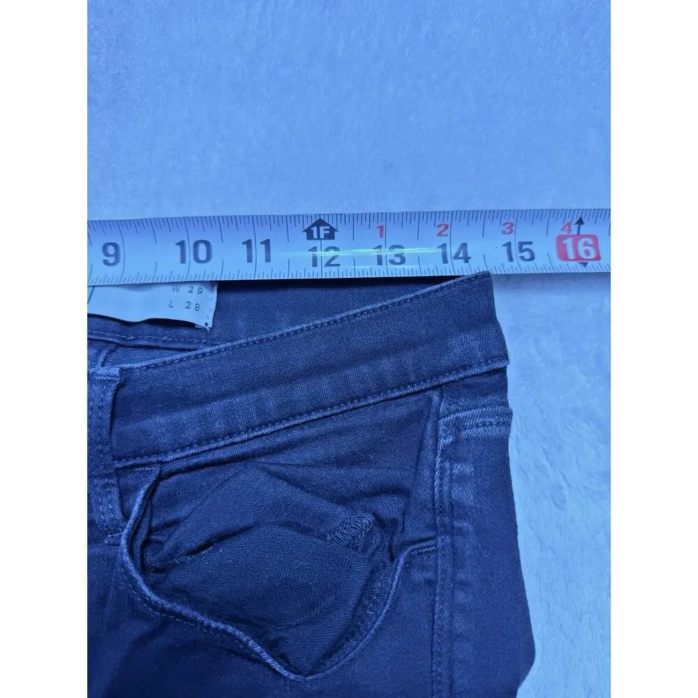 AYR The Hi-Rise Skinny Jeans Womens 29 Black Denim Made In LA Stretch W29 L28